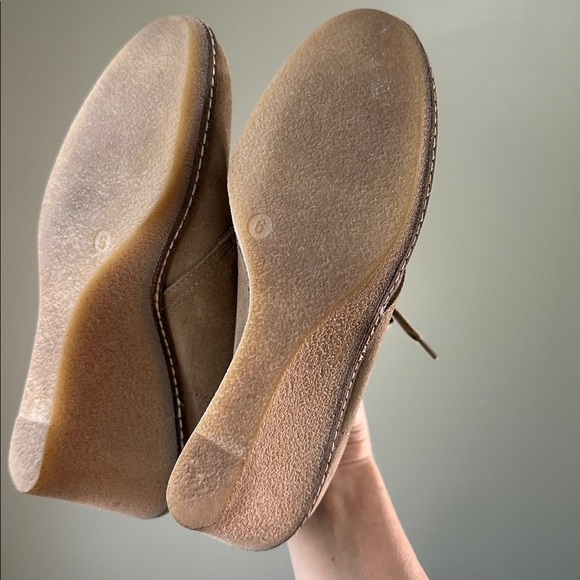 J Crew Macalister Buttery Soft Suede Lace Up Wedge Heels Made in Italy - Picture 3 of 13